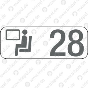 Sitzplatzreservierungsanzeige Fensterplatz 28, BR 408