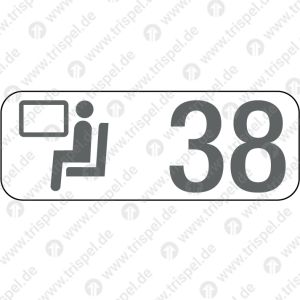 Sitzplatzreservierungsanzeige Fensterplatz 38, BR 408