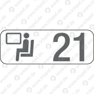 Sitzplatzreservierungsanzeige Fensterplatz 21 / BR 407 - Velaro D