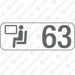 Sitzplatzreservierungsanzeige Fensterplatz 63, BR 408