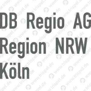 HeimatanschriftDB Regio AGRegion NRWKöln(für TUTOPROM-Beschichtungen)