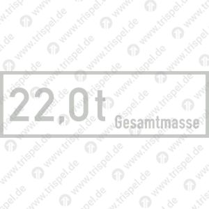 Gesamtmasse 22,0 t