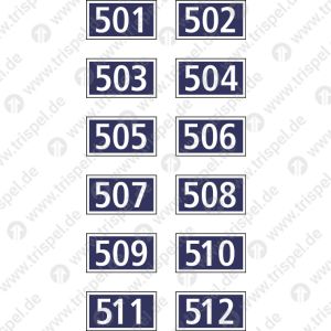 Sitzgruppennummer 501 bis 512 - Einzelformat 36 x 20 mm