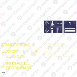 BLS-Beschriftung f. ICx • EW2.2-H STANDORT: WG. 1SITZPL. : 111-118