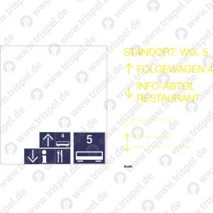 BLS-Beschriftung f. ICx • 13-TeilerMW2-H-P STANDORT: WG. 5FOLGEWAGEN 4INFO-ABTEILRESTAURANT