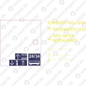 BLS-Beschriftung f. ICE 4 • 7-Teiler • TW2.2 ZUB STANDORT: WG. 25/35INFO-ABTEILFOLGEWAGEN 26/36RESTAURANT