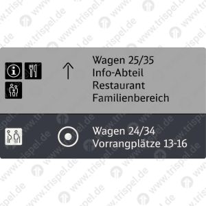 Wegeleitungsinformation im MW05Wagen 25/35Info-AbteilRestaurantFamilienbereichWagen 24/34Vorrangplätze 13-16