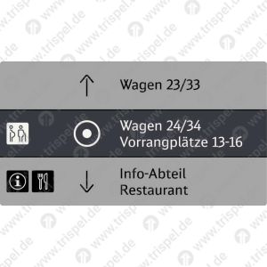 Wegeleitungsinformation im MW05Wagen 23/33Wagen 24/34Vorrangplätze 13-16Info-AbteilRestaurant