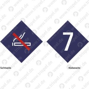 Piktogramm für SicherheitsstreifenNichtraucher (Sichtseite)/ Wagen 7(Klebeseite)doppelseitig