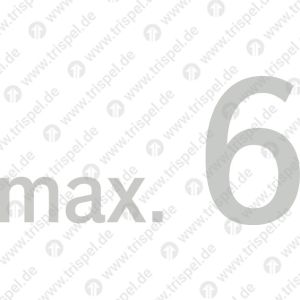 max. 6 (Anzahl Fahrräder)für Tutoprom-Beschichtung