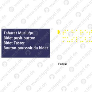 Bidet-Taster - 4-sprachig TR, E, D, F