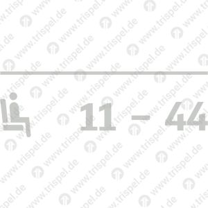 Sitzplatzsymbol + Sitzplatznummer11 - 44