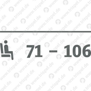 Sitzplatzsymbol + Sitzplatznummer71 - 106
