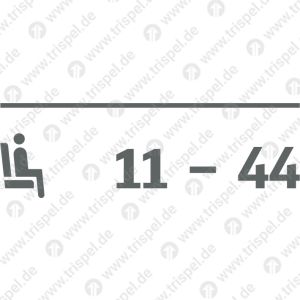 Sitzplatzsymbol + Sitzplatznummer11 - 44