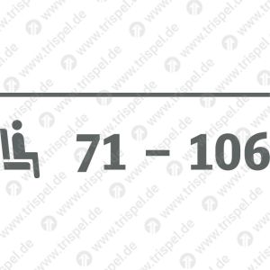 Sitzplatzsymbol + Sitzplatznummer71 - 106