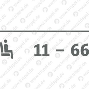 Sitzplatzsymbol + Sitzplatznummer11 - 66