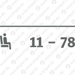 Sitzplatzsymbol + Sitzplatznummer11 - 78