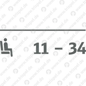 Sitzplatzsymbol + Sitzplatznummer11 - 34
