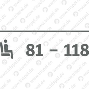 Sitzplatzsymbol + Sitzplatznummer81 - 118