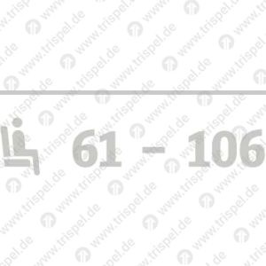 Sitzplatzsymbol + Sitzplatznummer61 - 106