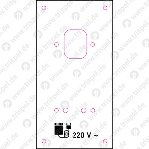 Plexiglasschild mit Rasiersteckdose 220 V