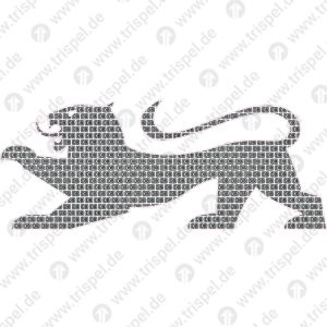 Stauferlöwe - Kopf links - Format Motiv: 1140 x mm - Schneideformat (entlang der Plotlinie) 1150 x mm