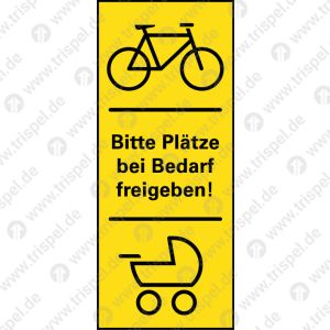 Mehrzweckbereich Fahrrad / Bitte Plätze bei Bedarf freigeben! / Kinderwagen