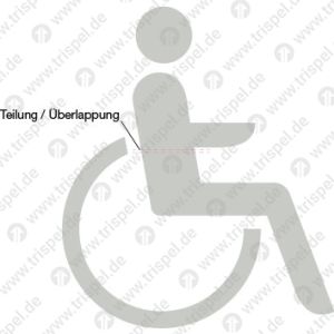 Großer Rollstuhl Außen2-teilig incl. Windowgraphic