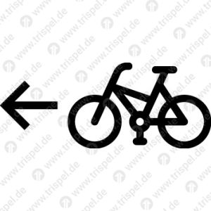 Bodenmarkierung Eingangsbereich Fahrrad mit Pfeil