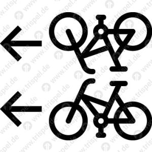 Bodenmarkierung Eingangsbereich Fahrrad mit Pfeil