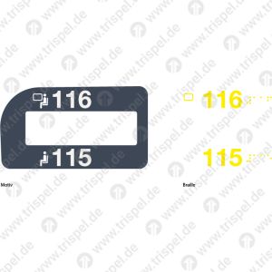 Sitzplatzreservierungsanzeige 116 + 115 ICx - rechte Seite