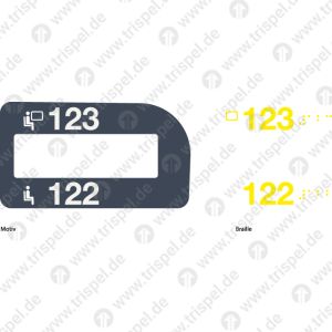 Sitzplatzreservierungsanzeige 123 + 122 ICx - linke Seite