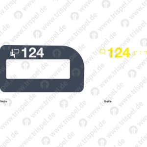 Sitzplatzreservierungsanzeige 124 ICx - linke Seite Fenster