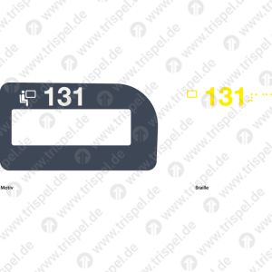 Sitzplatzreservierungsanzeige 131 ICx - linke Seite Fenster