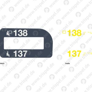 Sitzplatzreservierungsanzeige 138 + 137 ICx - linke Seite