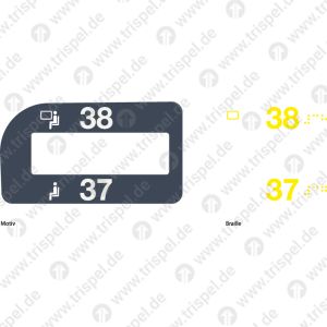 Sitzplatzreservierungsanzeige 38 + 37 ICx - rechte Seite