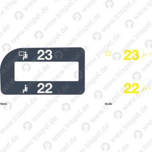 Sitzplatzreservierungsanzeige 23 + 22 ICx - rechte Seite