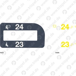 Sitzplatzreservierungsanzeige 24 + 23 ICx - linke Seite