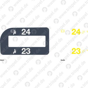 Sitzplatzreservierungsanzeige 24 + 23 ICx - rechte Seite