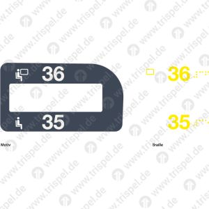 Sitzplatzreservierungsanzeige 36 + 35 ICx - linke Seite