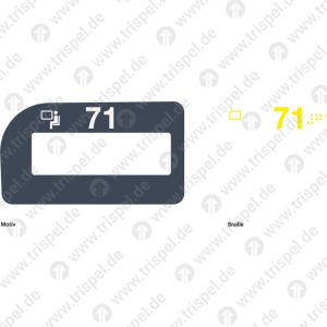 Sitzplatzreservierungsanzeige 71 ICx - rechte Seite Fenster