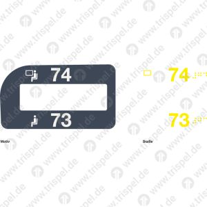 Sitzplatzreservierungsanzeige 74 + 73 ICx - rechte Seite