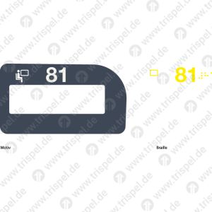 Sitzplatzreservierungsanzeige 81 ICx - linke Seite Fenster