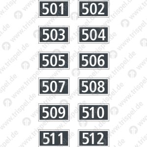 Sitzgruppennummer 501 bis 512 - Einzelformat 36 x 20 mm