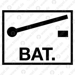 Batterie-Trennschalter (Dachanschriften)Symboldarstellung nach DIN EN 15877-2