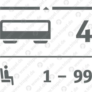 Wagen 4Sitzplatz 1-99Einsatz Stadler KISS