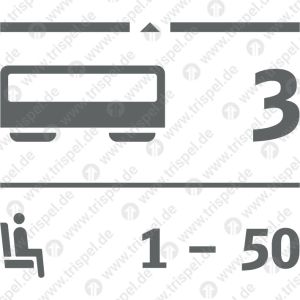 Wagen 3Sitzplatz 1-50Einsatz Stadler KISS