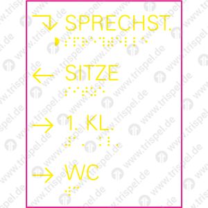 Blindenleitsystem BLS f. SRNSPRECHST.SITZE1. KL.WC
