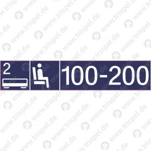Wagennummer 2 Sitzplatzpiktogramm +Sitzplatzinformation(klein, Sitzplatznummer 100-200)