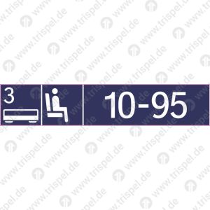 Wagennummer 3Sitzplatzpiktogramm +Sitzplatzinformation(klein, Sitzplatznummer 10-95)